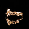 LOVE Ring - Silberring & Goldring mit LOVE Schriftzug