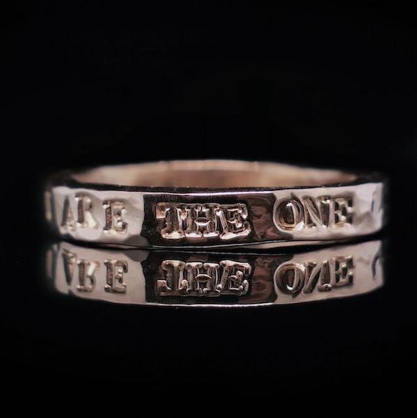 Ring with engraving Solid gold ring Wedding ring CAPULET