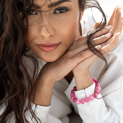 AURELIA - Rosa Edelstein Armband
