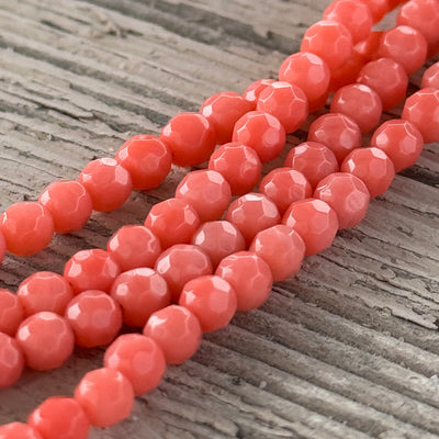 CORAL Edelsteinkette – rosa orange – OCEAN