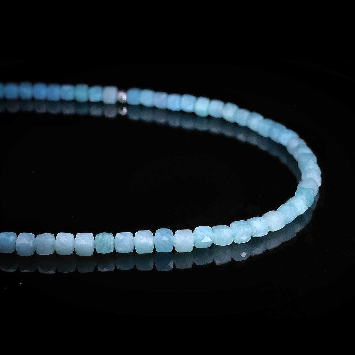 AMAZONIT Edelsteinkette – hellblau – OCEAN
