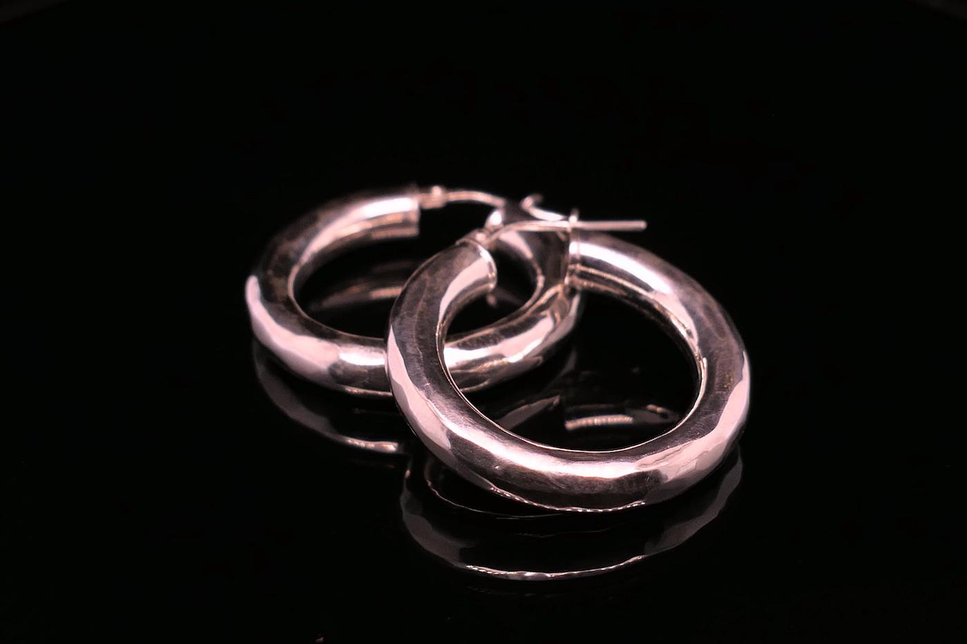 Dicke Creolen Ohrringe Gold Silber Ohrring | Bold | Hoops | CAPULET Schmuck Werkstatt München Rosegold 