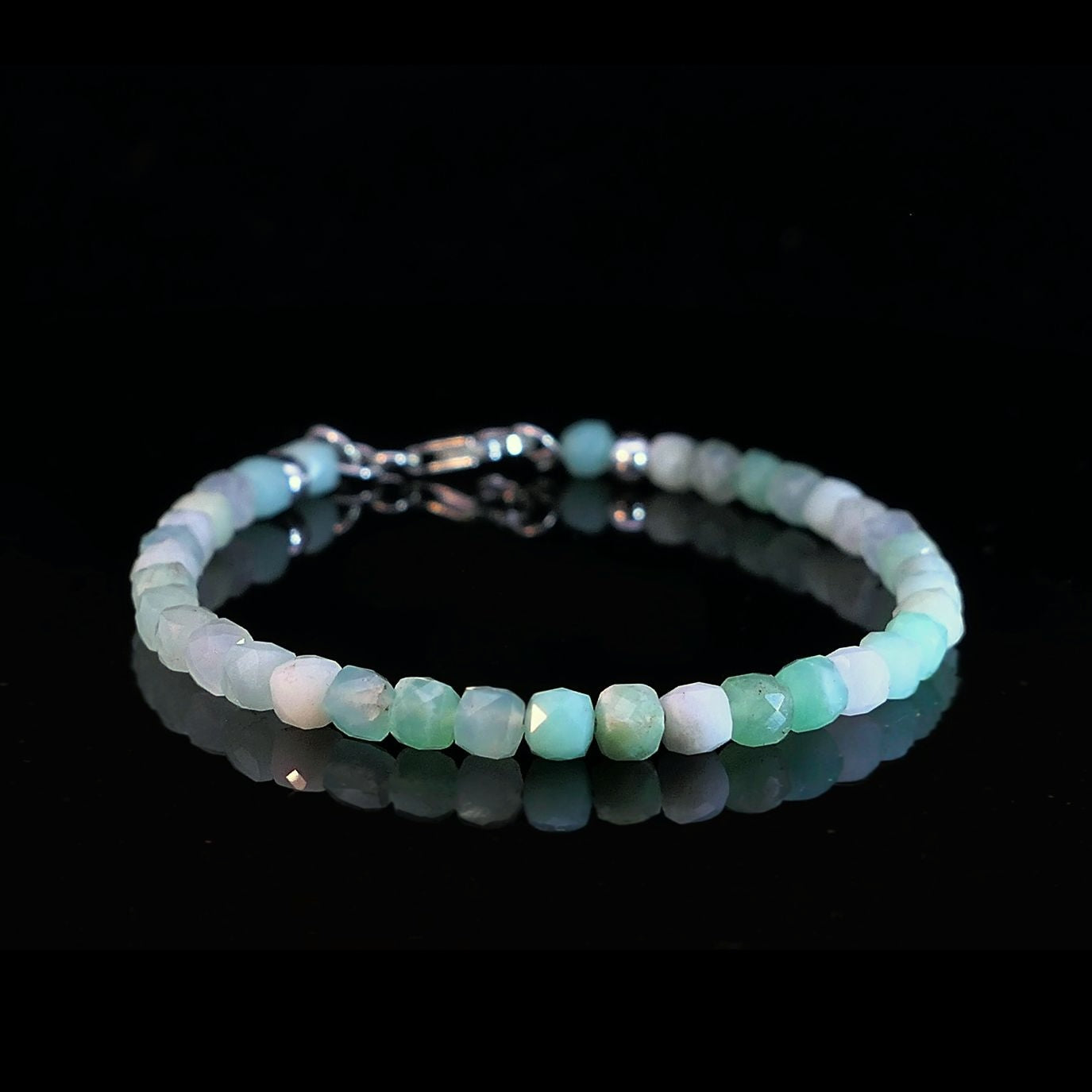 CHRYSOPRAS Edelsteinarmband – hellgrün – OCEAN