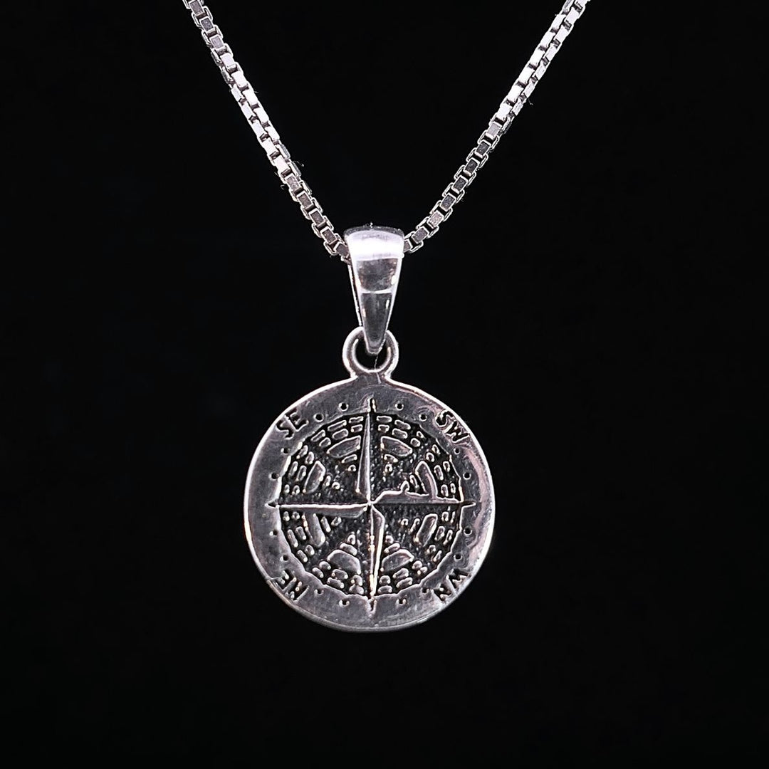 JUKOTA Herren Halskette Silber Mit Kompass Anhnger - Silberkette Mnner  Geschenk Mit Box