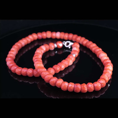 CORAL BIG Edelsteinkette – rot orange – OCEAN