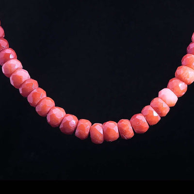 CORAL BIG Edelsteinkette – rot orange – OCEAN
