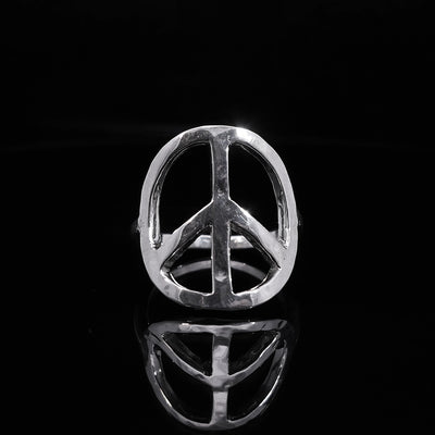PEACE Ring - Silver ring & gold ring