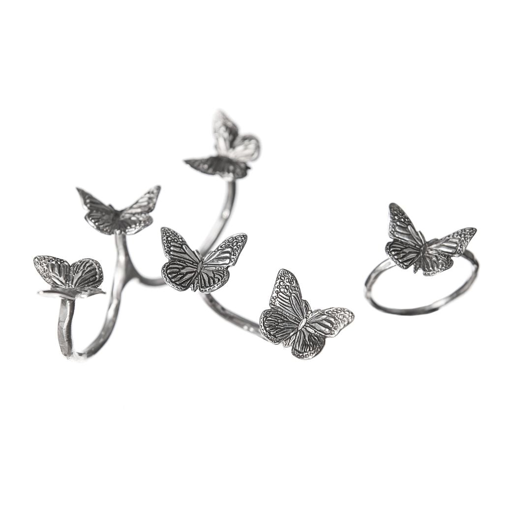 Silberring | Ring mit Schmetterling | 3 Schmetterlinge | Mariposa | CAPULET Schmuck Werkstatt München 3