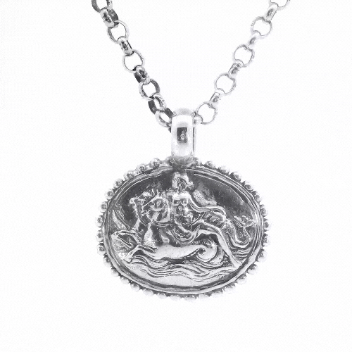 Schwere_Silberkette_Allure_Kette_mit_Muenze_antik_CAPULET_Schmuck_Werkstatt_Muenchen