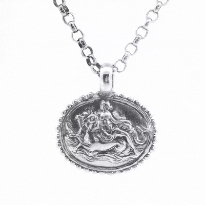 Schwere_Silberkette_Allure_Kette_mit_Muenze_antik_CAPULET_Schmuck_Werkstatt_Muenchen