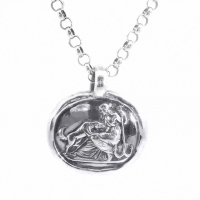 Schwere_Silberkette_Artemis_Kette_mit_Muenze_antik_CAPULET_Schmuck_Werkstatt_Muenchen