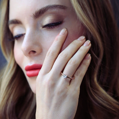 LOVEMENT Herz  –  0,5 Karat Verlobungsring mit Stein SPECTRA™