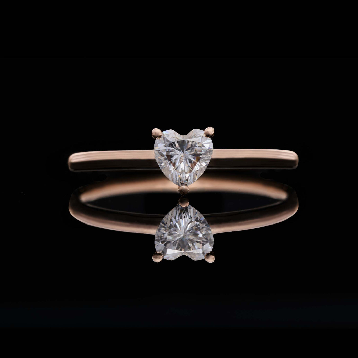 LOVEMENT Herz  –  0,5 Karat Verlobungsring mit Stein SPECTRA™