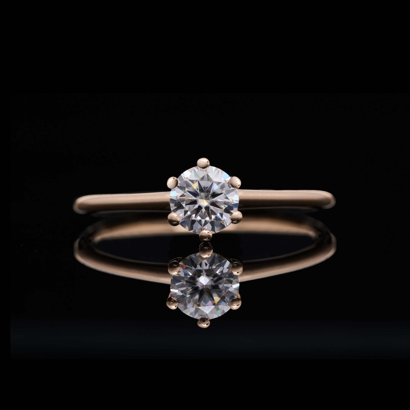 LOVEMENT Rund –  0,5 Karat Verlobungsring mit Stein SPECTRA™