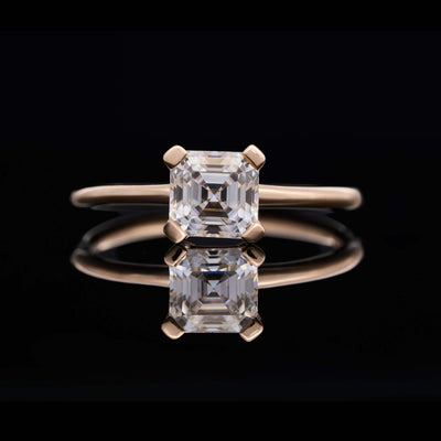 LOVEMENT Asscher –  1 Karat Verlobungsring mit Stein SPECTRA™
