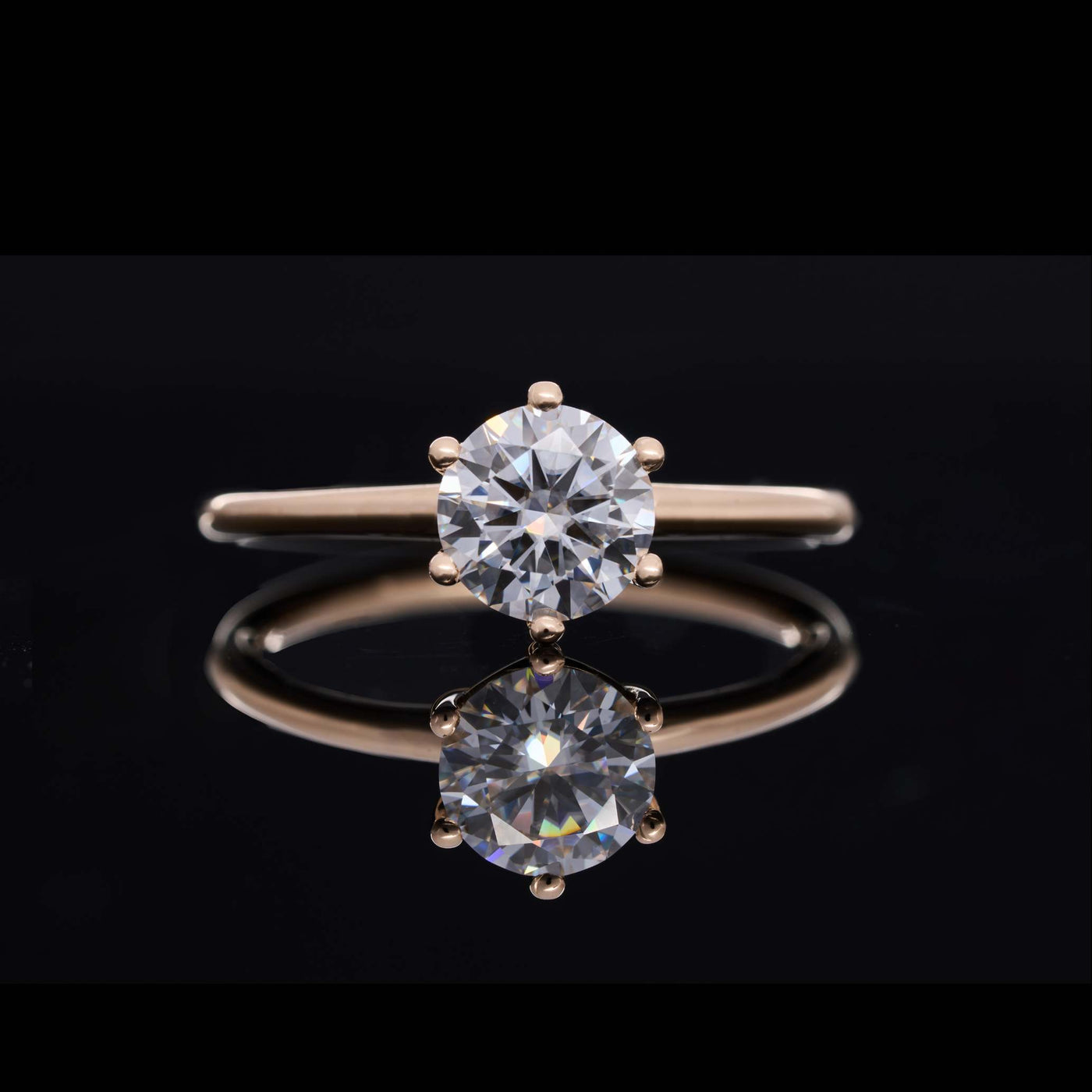 LOVEMENT Rund –  1 Karat Verlobungsring mit Stein SPECTRA™