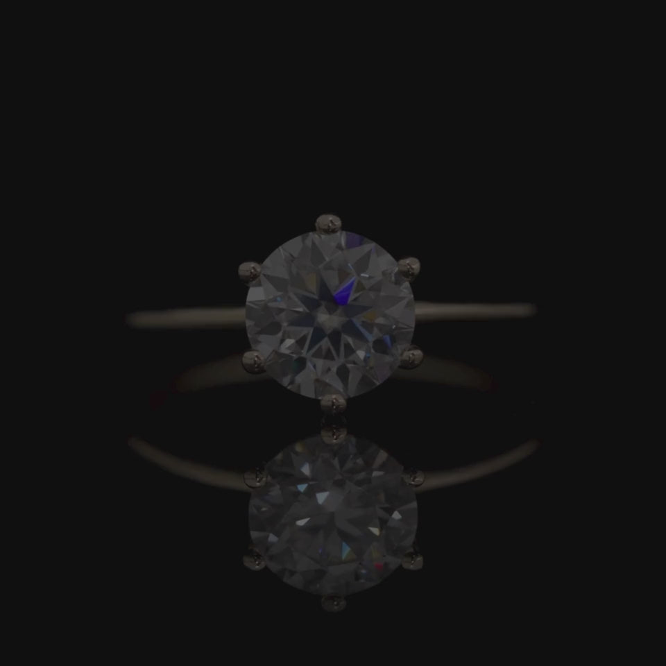 LOVEMENT Rund –  0,5 Karat Verlobungsring mit Stein SPECTRA™