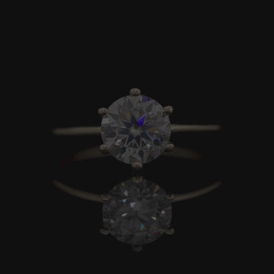 LOVEMENT Rund –  0,5 Karat Verlobungsring mit Stein SPECTRA™