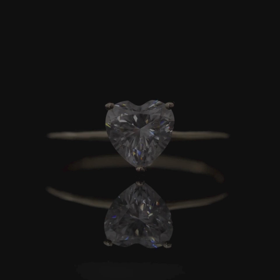 LOVEMENT Herz  –  1 Karat Verlobungsring mit Stein SPECTRA™