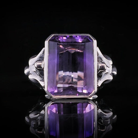 Amethyst Ring | Statementring | Cocktailring | Silberring Lion Lover  | CAPULET Schmuck Werkstatt München