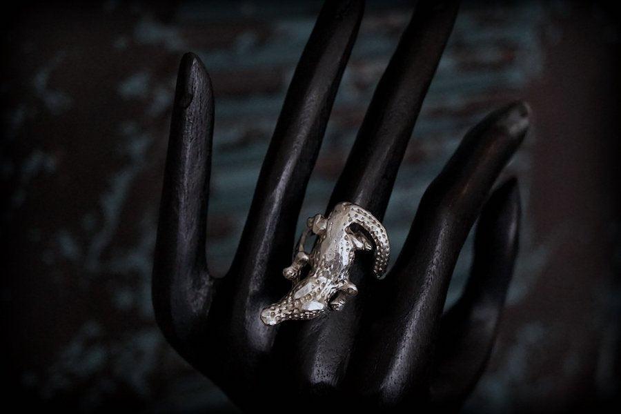 Krokodil Ring Baby Croco | Ring Silber | Massiver Ring | CAPULET Schmuck Werkstatt München