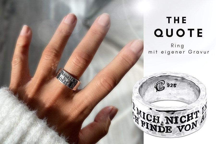 Ring mit Gravur | Silberring | Ehering | CAPULET Schmuck Werkstatt München