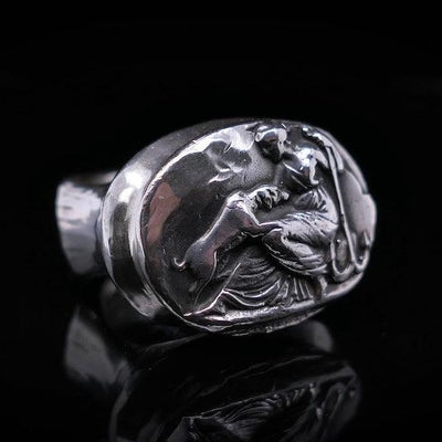 Siegelring Artemis | Gehämmerter Ring| Ring Silber | CAPULET Schmuck Werkstatt München