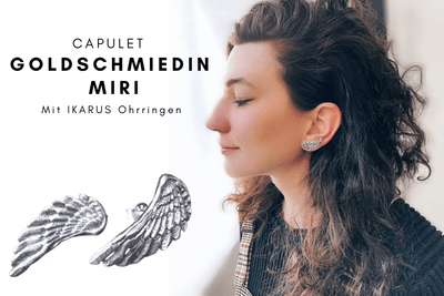 Engelsflügel Ohrringe | Ohrstecker Silber | Flügel Ohrringe | CAPULET Schmuck Werkstatt München