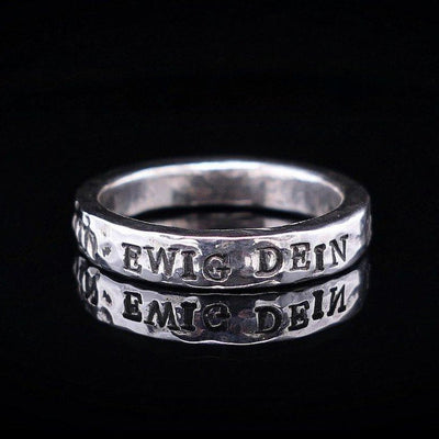 Eheringe gehämmert Quote | schmaler Ring Silber | Ring mit Gravur | CAPULET Schmuck Werkstatt München