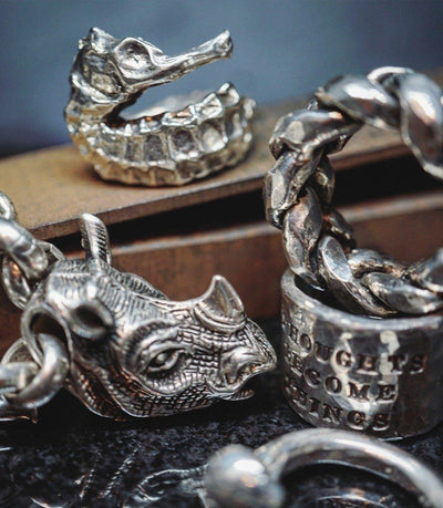 Armband mit Rhinozeros Rhino | massives Armband | Armband Silber | Armband Herren | CAPULET Schmuck Werkstatt München
