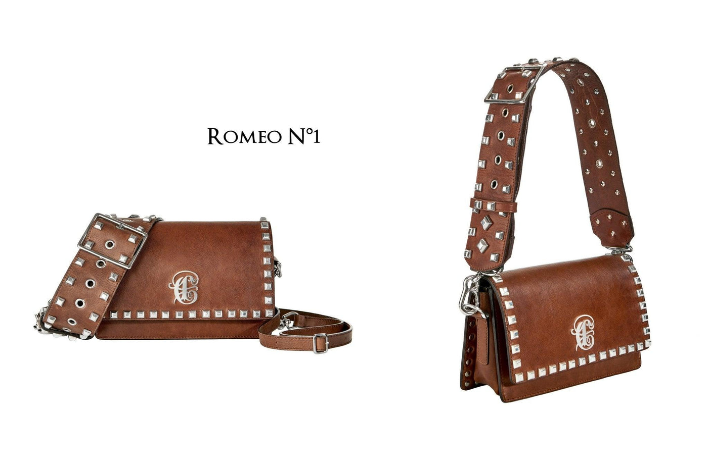 Handtasche mit Nieten Romeo | Handtasche aus Leder | Tasche Damen | CAPULET Schmuck Werkstatt München